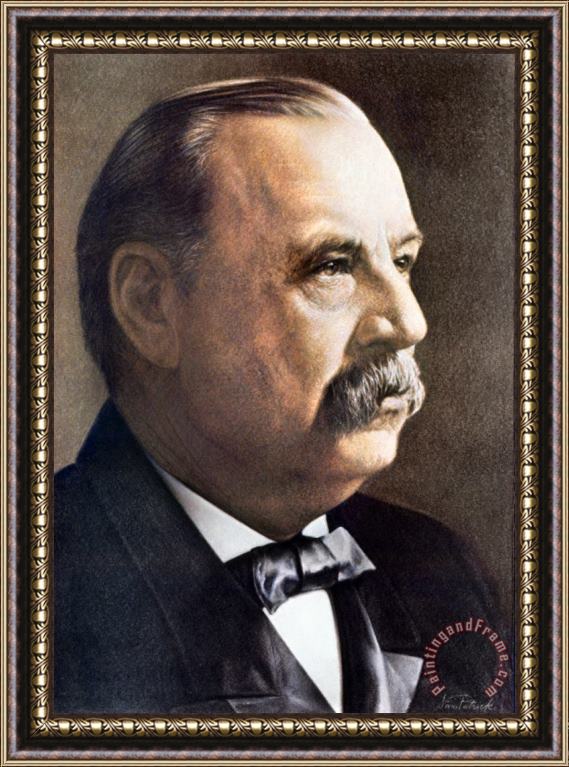 Others Grover Cleveland (1837-1908) Framed Painting