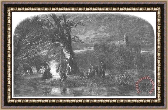 Others GYPSY CAMP, 19th CENTURY Framed Print