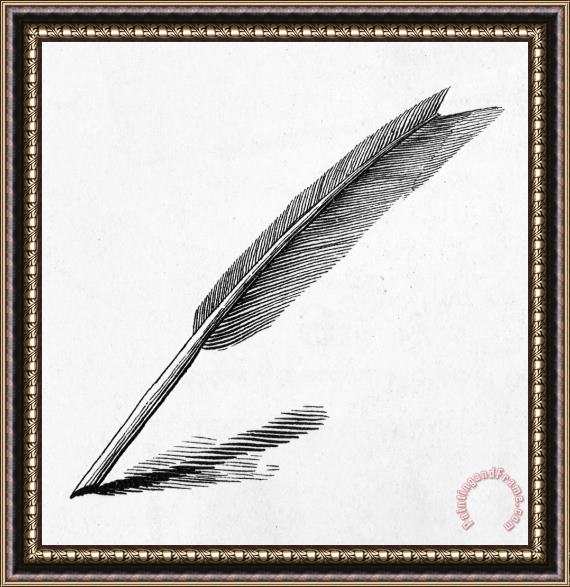 Others Handwriting: Quill Pen Framed Print