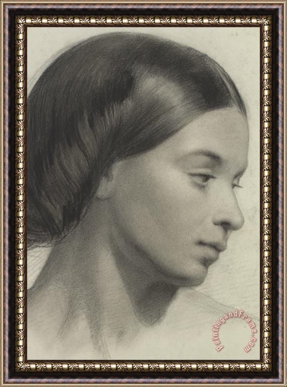 Others Head of a Girl Framed Print