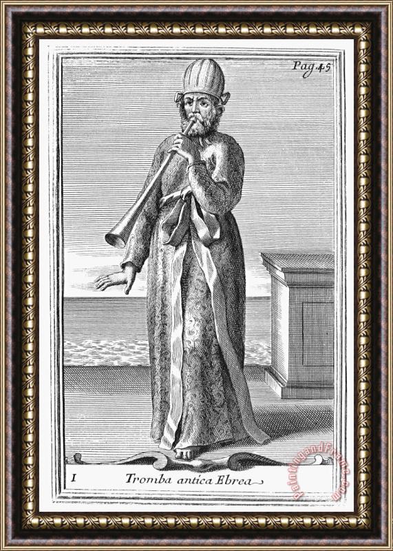Others Hebrew Trumpet, 1723 Framed Painting