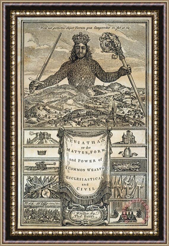 Others Hobbes: Leviathan, 1651 Framed Print