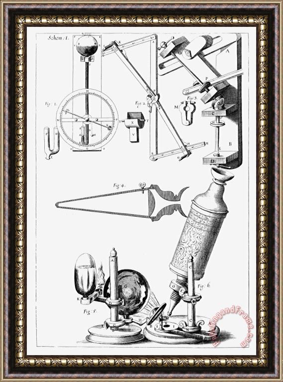 Others Hooke: Microscope, 1665 Framed Print