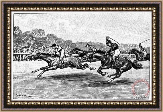 Others Horse Racing, 1900 Framed Painting