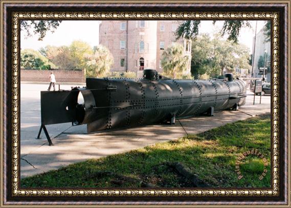 Others Hunley Submarine: Replica Framed Painting