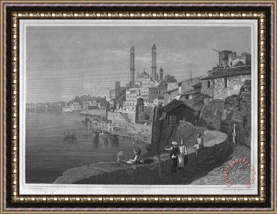 Others INDIA: BENARES, c1840 Framed Print
