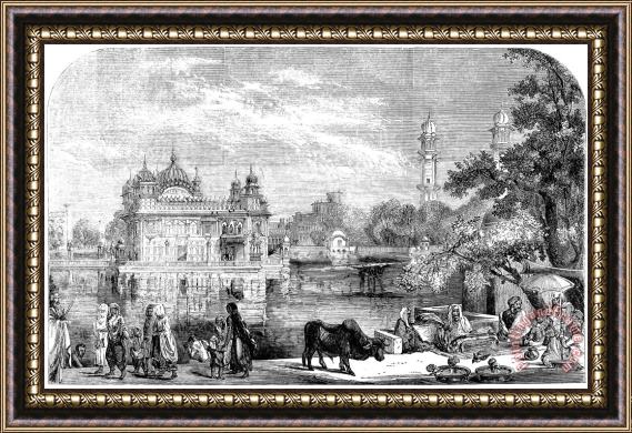 Others India: Golden Temple, 1858 Framed Painting