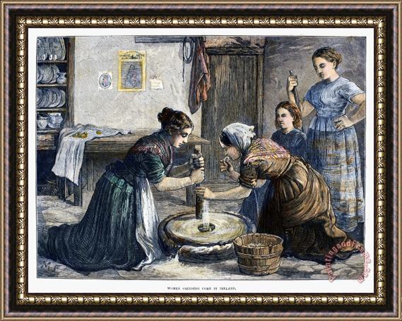 Others Ireland: Hand Mill, 1874 Framed Print