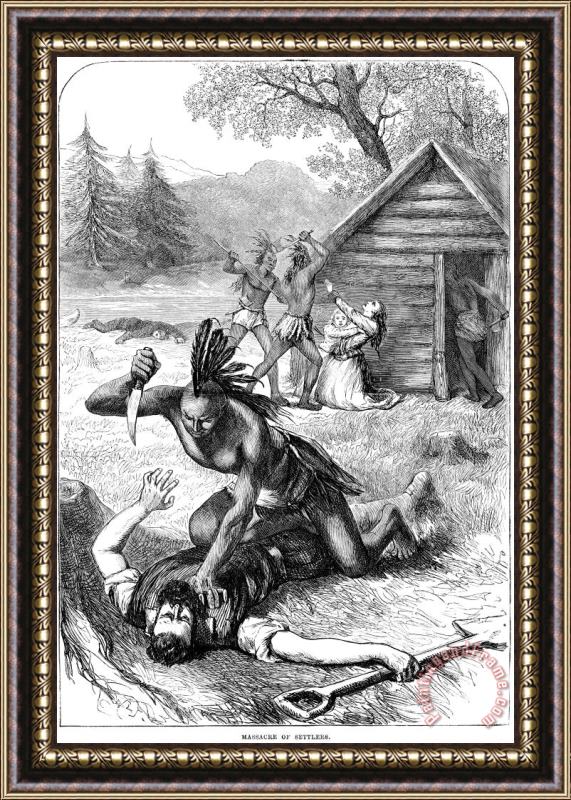 Others Jamestown: Massacre, 1622 Framed Painting
