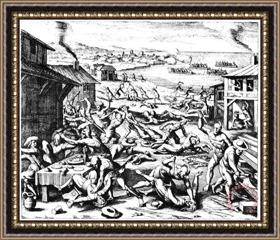 Others Jamestown: Massacre, 1622 Framed Print