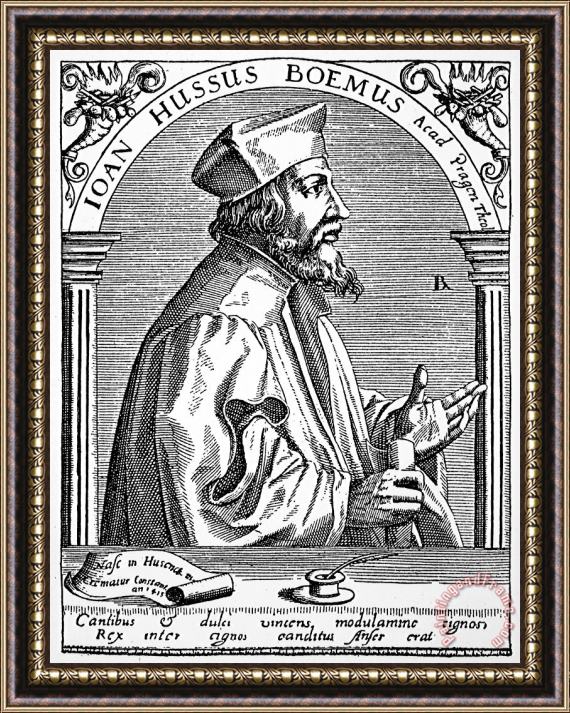 Others JAN HUS (c1369-1415) Framed Painting