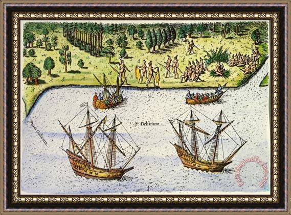Others Jean Ribault: Florida, 1562 Framed Painting
