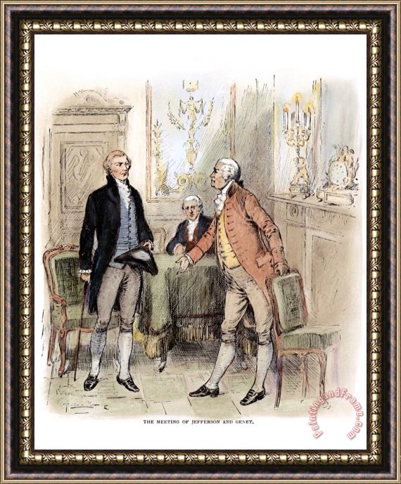 Others Jefferson & Genet, 1793 Framed Painting