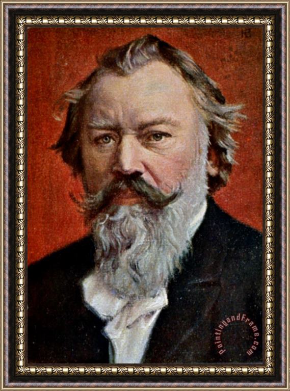 Others Johannes Brahms (1833-1897) Framed Painting