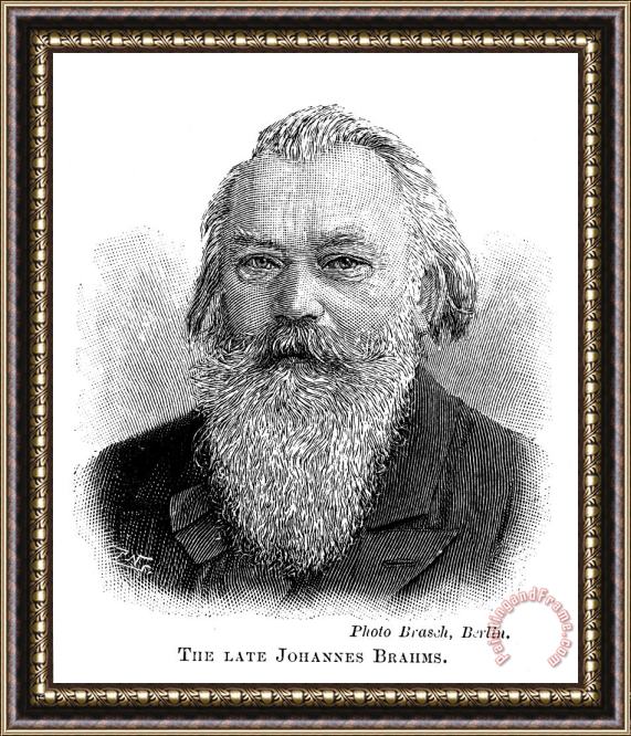 Others Johannes Brahms (1833-1897) Framed Painting