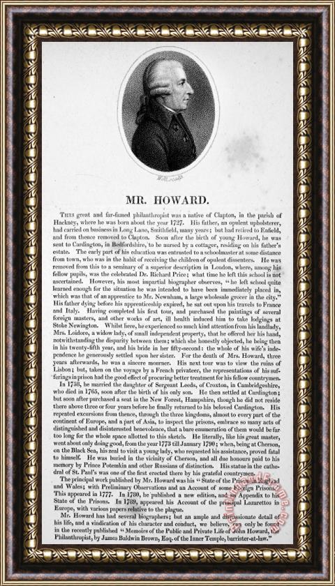 Others John Howard (1726 -1790) Framed Print