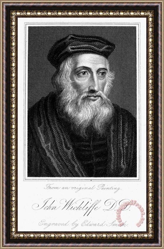 Others John Wycliffe (1320 -1384) Framed Painting