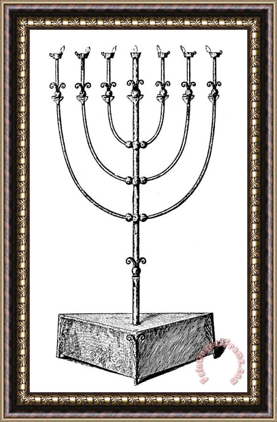 Others Judaism: Menorah Framed Painting
