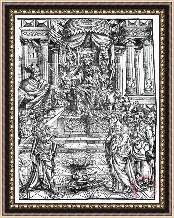Others Judgment Of Solomon Framed Painting