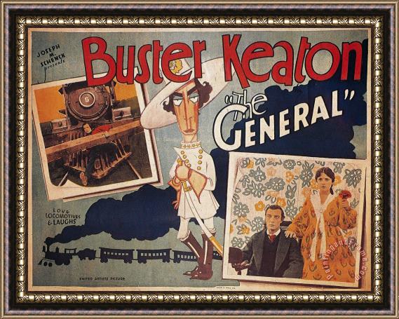Others Keaton: The General, 1927 Framed Painting