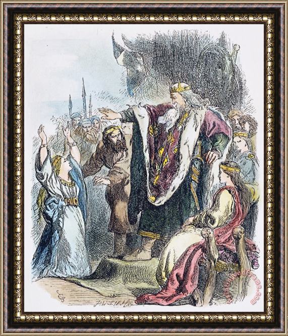 Others KING LEAR, 19th CENTURY Framed Painting