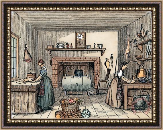 Others KITCHEN, 19th CENTURY Framed Painting