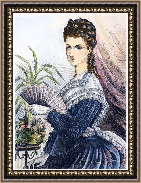 Others LADY WITH FAN, c1878 Framed Print