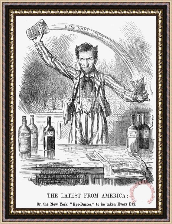 Others Lincoln Cartoon, 1862 Framed Painting