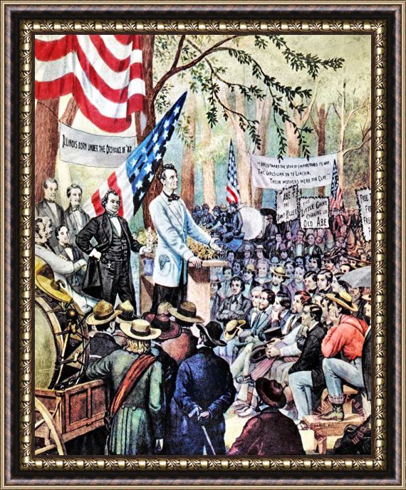 Others Lincoln-douglas Debate Framed Print