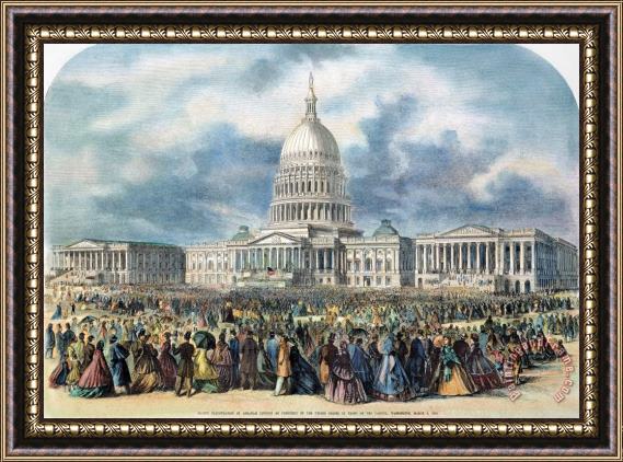 Others Lincoln Inauguration, 1865 Framed Print