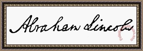 Others Lincolns Autograph Framed Painting