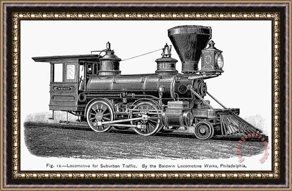 Others LOCOMOTIVE, c1870 Framed Painting