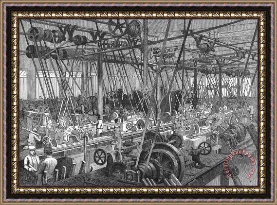Others Locomotive Factory, 1864 Framed Painting