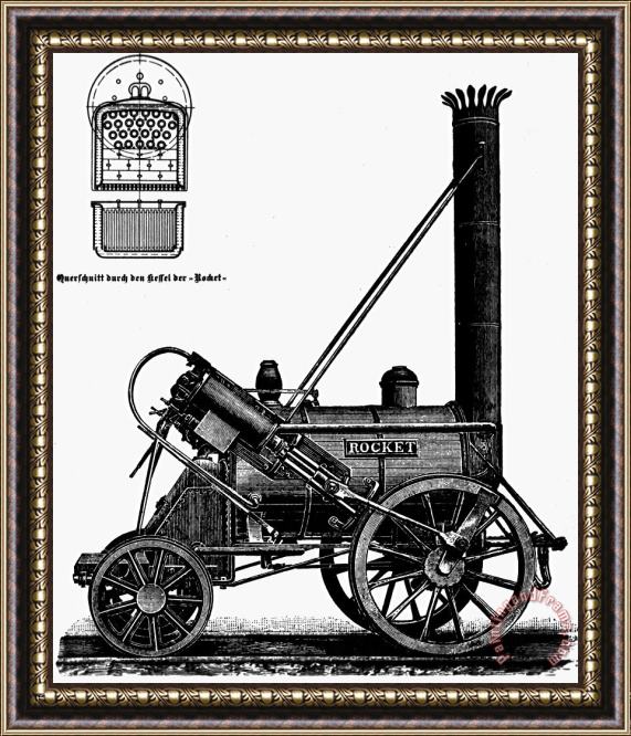 Others Locomotive: Rocket, 1829 Framed Painting