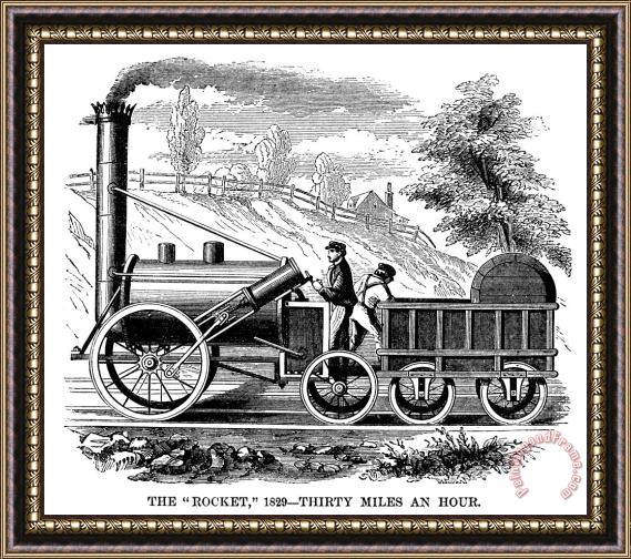 Others Locomotive: Rocket, 1829 Framed Painting