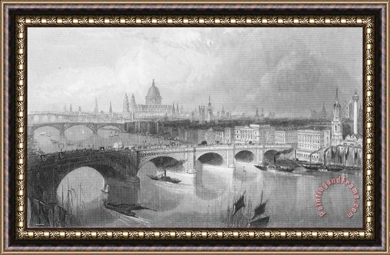 Others London Bridge, 1852 Framed Painting