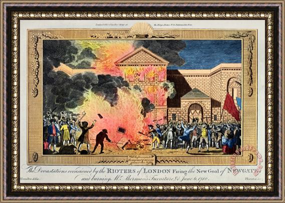 Others London: Gordon Riots, 1780 Framed Painting