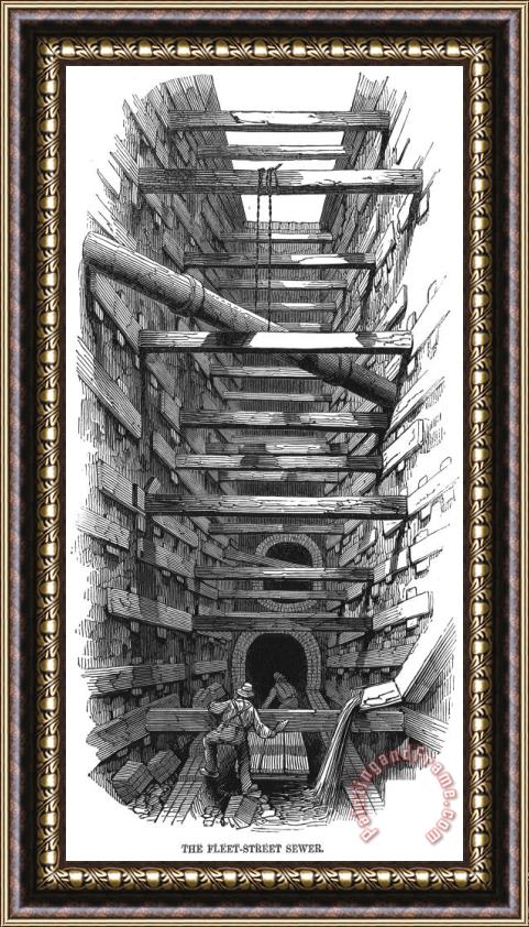 Others London:fleet Street Sewer Framed Painting