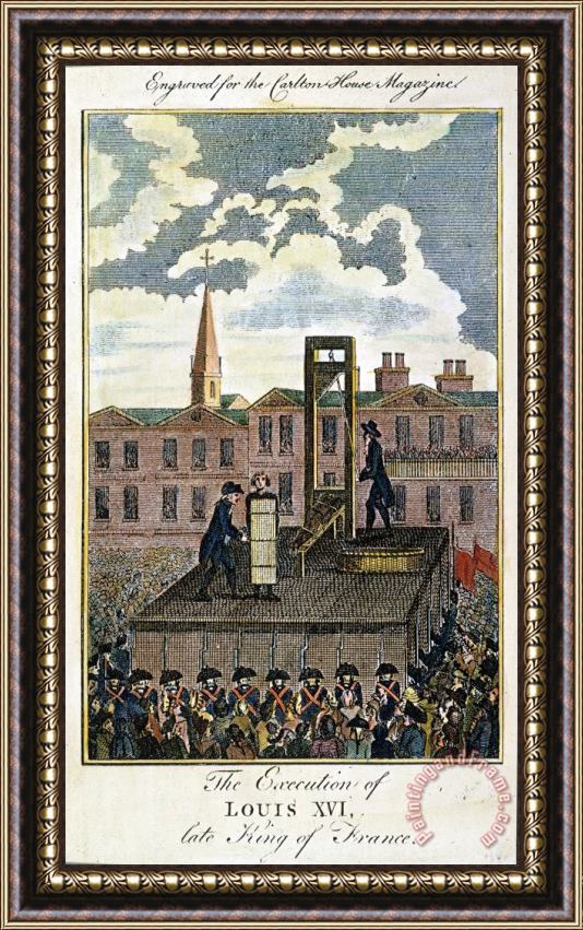 Others Louis Xvi: Execution Framed Painting