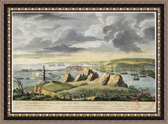Others Louisbourg Siege, 1758 Framed Painting