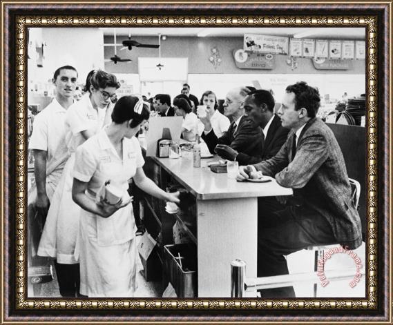 Others Lunch Counter Sit-in, 1960 Framed Painting
