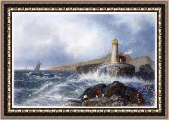 Others Maine: Lighthouse, 1839 Framed Painting