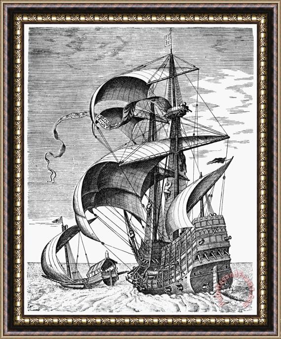 Others MAN OF WAR, c1565 Framed Painting
