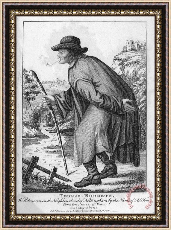 Others MAN WITH CANE, c1795 Framed Painting