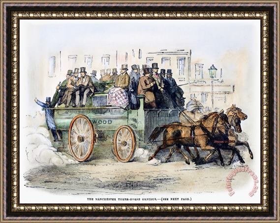 Others Manchester Omnibus, 1856 Framed Painting