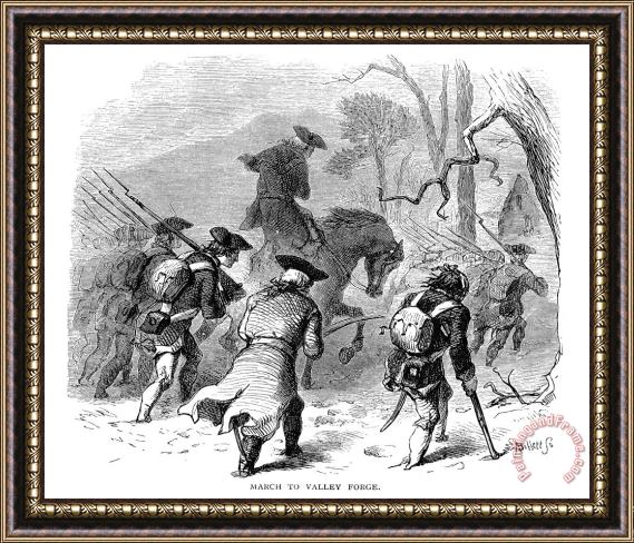 Others March To Valley Forge, 1777 Framed Painting