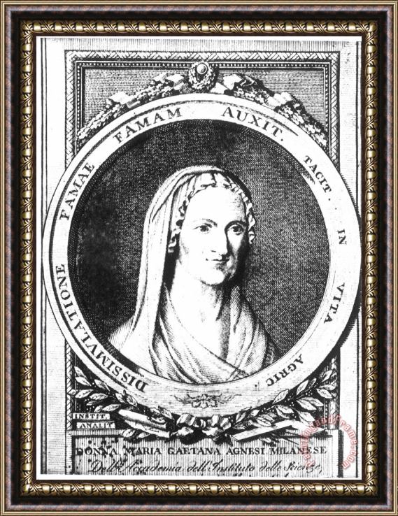 Others Maria G. Agnesi (1718-1799) Framed Painting
