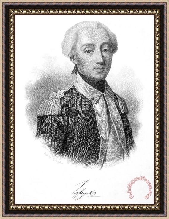 Others Marquis De Lafayette Framed Painting