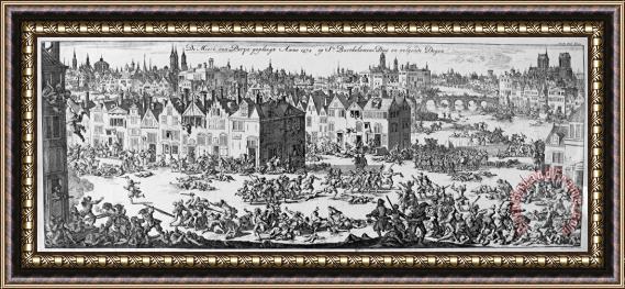 Others Massacre Of Huguenots Framed Painting