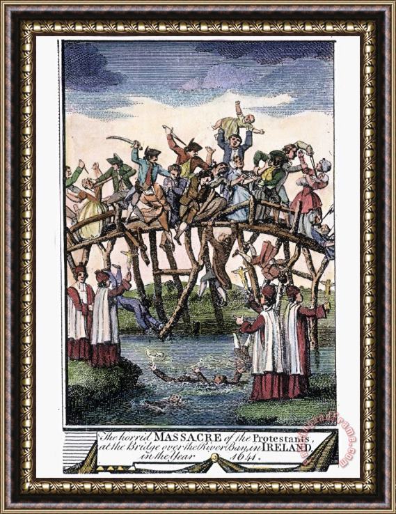Others Massacre Of Protestants Framed Painting